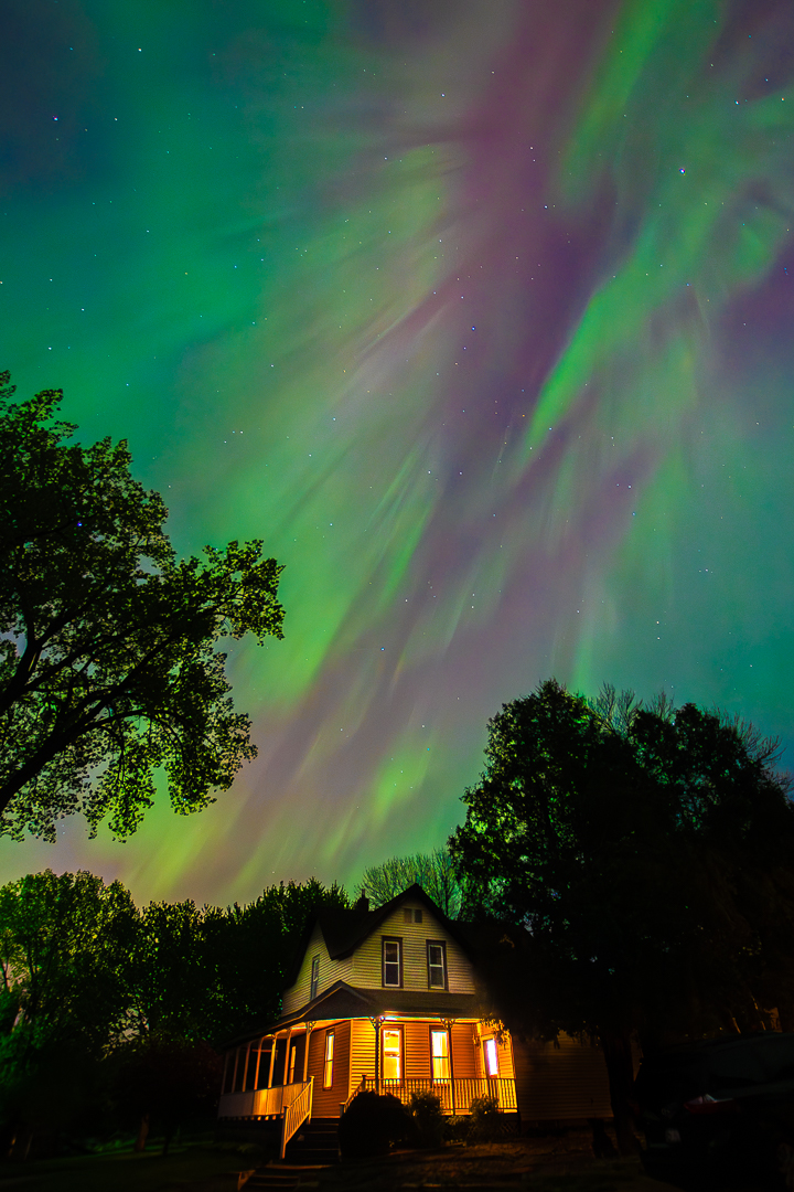 Northern Lights on the Farm photograph by Karen Kelm